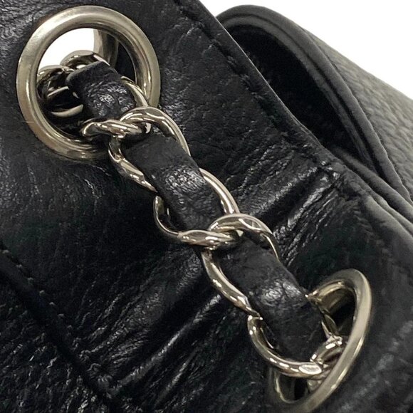 Auth CHANEL 2.55 - Black Leather Shoulder Bag - Picture 12 of 16